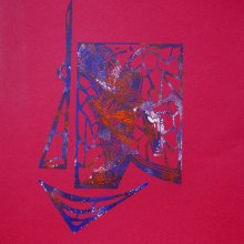 Isa Slivance, Gravure/Linogravure - Chronomosaïque rouge