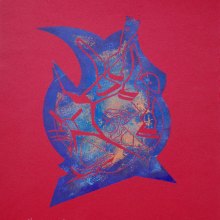 Isa Slivance, Gravure/Linogravure - Scissure aérienne Mars Rouge